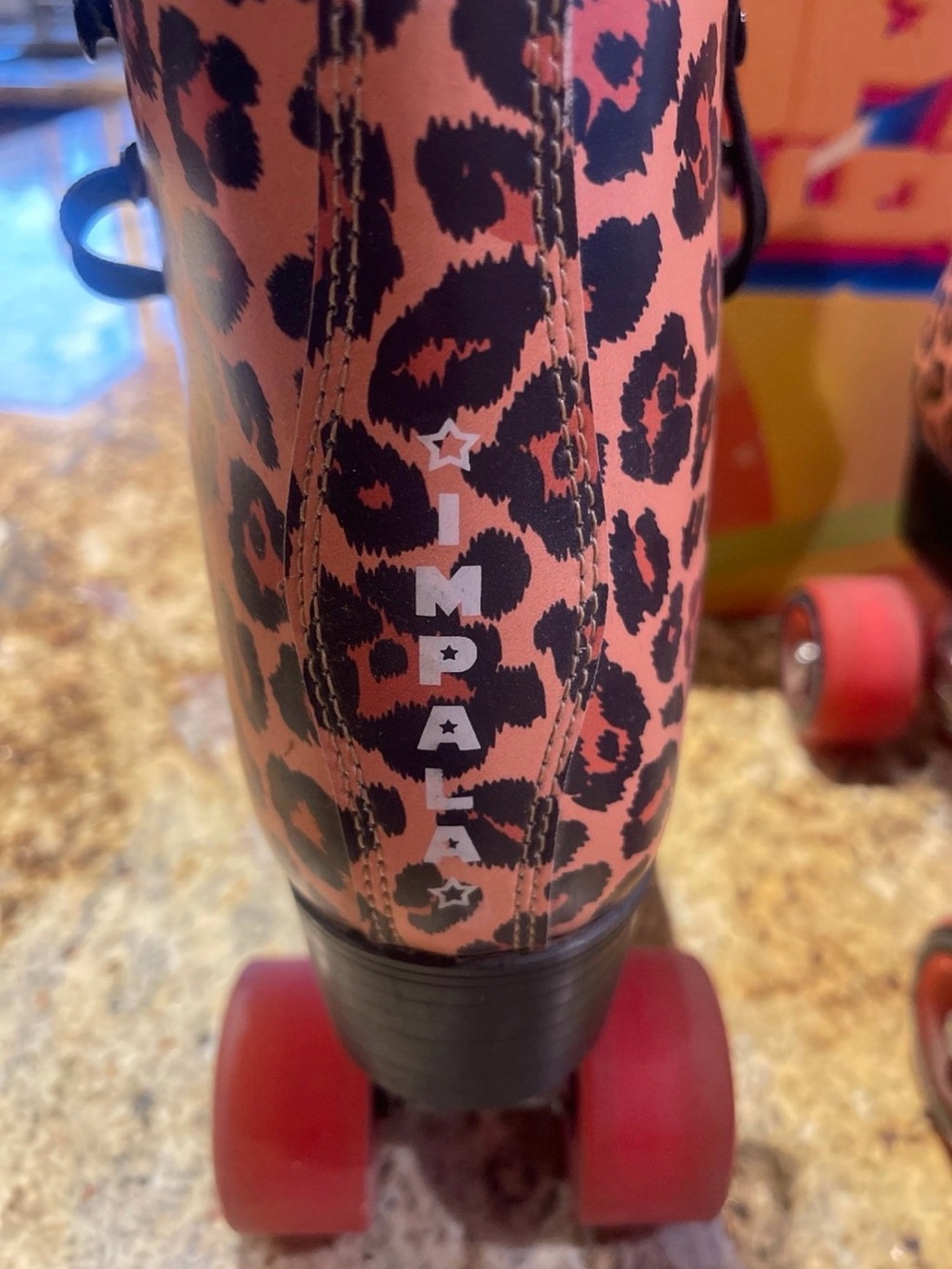 Impala Leopard Print Roller Skates in Orange/Black - Women - Picture 6 of 8